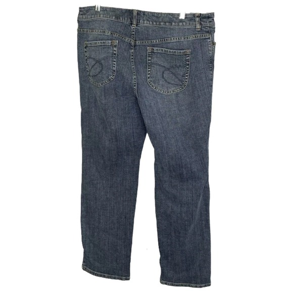 Chico's Platinum Womens Jeans Denim Medium Wash Straight Leg Cotton Sz 2.5 Short - Picture 4 of 11